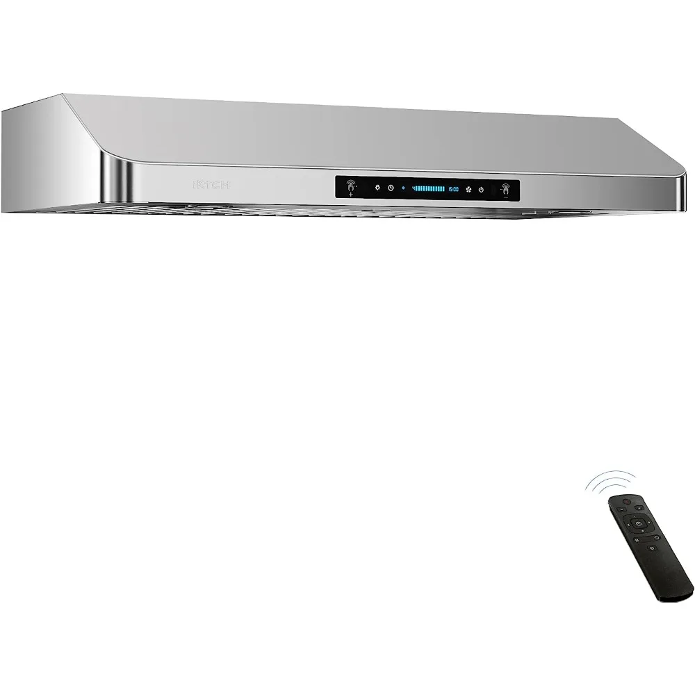 IKTCH 30 Inch Under Cabinet Range Hood with 900-CFM, 4 Speed Gesture Sensing&Touch Control Panel, Stainless Steel
IKTCH 30 Inch Under Cabinet Range Hood with 900-CFM, 4 Speed Gesture Sensing&Touch Control Panel, Stainless Steel