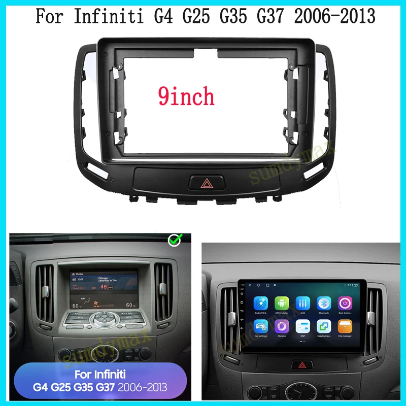9" Car Radio Fascia For Infiniti G4 G25 G35 G37 Nissan Voor 2006-2013 Android Radio Dashboard Kit Face Plate Fascia Frame
9" Car Radio Fascia For Infiniti G4 G25 G35 G37 Nissan Voor 2006-2013 Android Radio Dashboard Kit Face Plate Fascia Frame