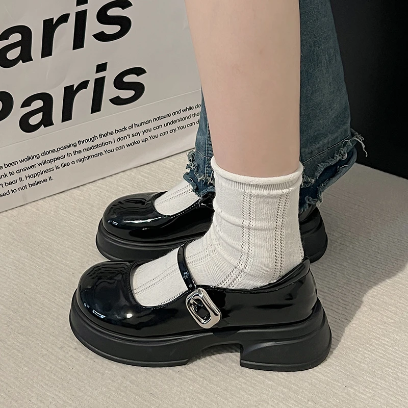 

2024 New Lolita Shoes for Women Fashion Japanese Style Mary Jane Shoes Girls School Students JK Uniform Shoes Women Loafers