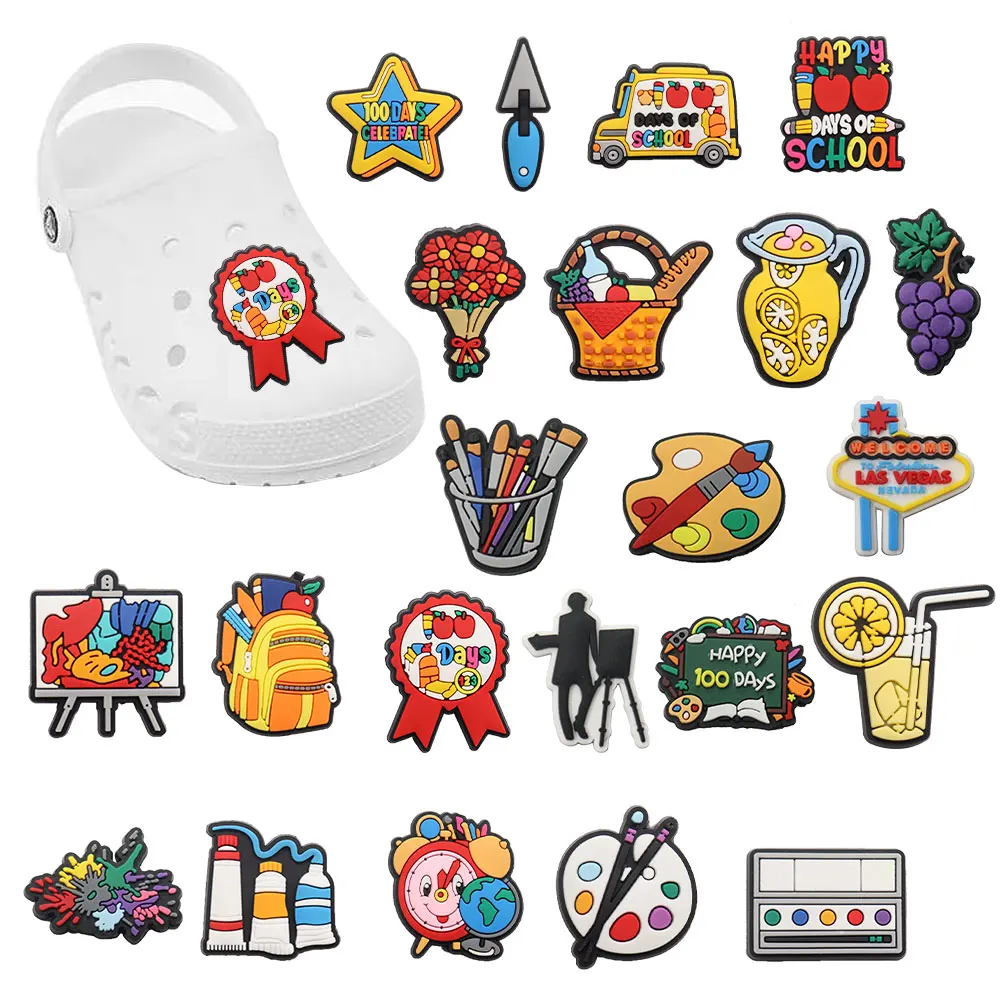 Wholesale 50pcs PVC Shoe Charms Art Style Painting Backpack Juice Accessories DIY Shoe Decoration For Croc Jibz Kids X-mas Gift
Wholesale 50pcs PVC Shoe Charms Art Style Painting Backpack Juice Accessories DIY Shoe Decoration For Croc Jibz Kids X-mas Gift