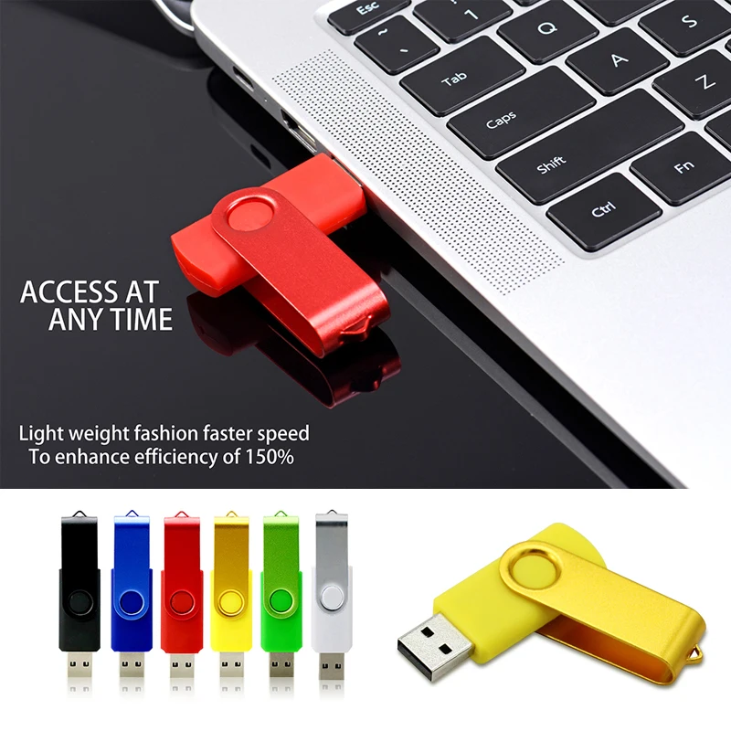 

USB Flash Drive 8GB 16GB 32GB USB Stick 2.0 Metal Pendrive High Speed U Disk 64GB 128GB 256GB Store Files Securely Memory Stick