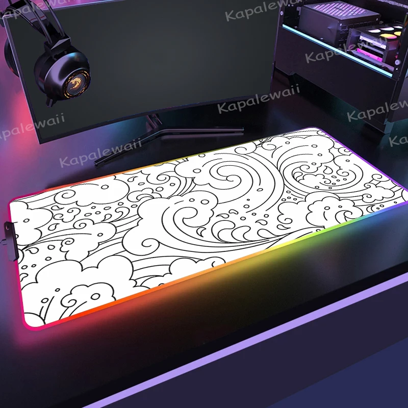 Black And White Large RGB Mouse Pad Gaming LED Mouse Mat Simple Gamer Desk Mats Rubber Table Rug With Backlit Desk Pad Mousepads
Black And White Large RGB Mouse Pad Gaming LED Mouse Mat Simple Gamer Desk Mats Rubber Table Rug With Backlit Desk Pad Mousepads
