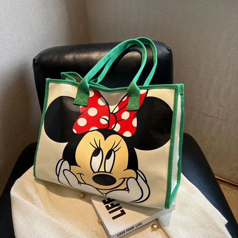Disney Kawaii Mickey Minnie Cartoon Handbag Large Capacity Simple Canvas Bag Mother's Outing Children's Tuition Bag for Women
Disney Kawaii Mickey Minnie Cartoon Handbag Large Capacity Simple Canvas Bag Mother's Outing Children's Tuition Bag for Women