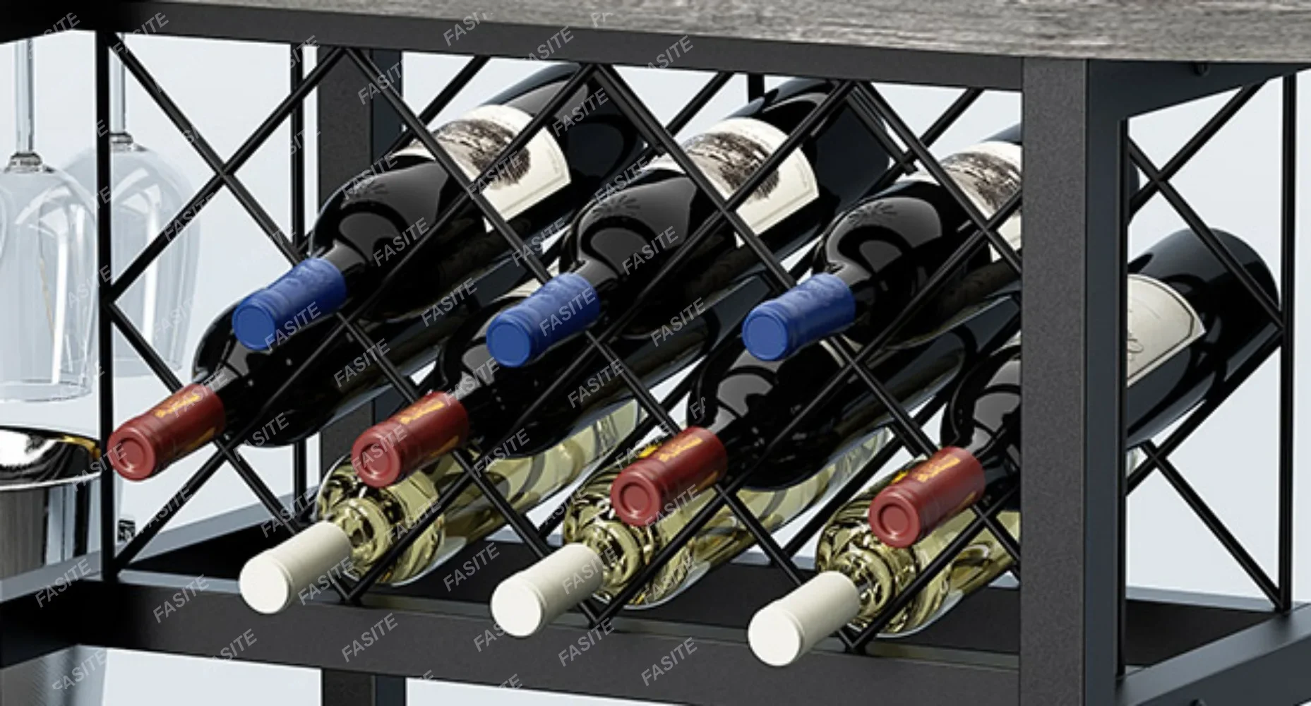 Bar Table Cabinet With Power Outlet, LED Home Mini Bar Cabinet For Liquor, Metal Wine Bar Stand With 4-Tier Storage Bar Table Cabinet With Power Outlet, LED Home Mini Bar Cabinet For Liquor, Metal Wine Bar Stand With 4-Tier Storage