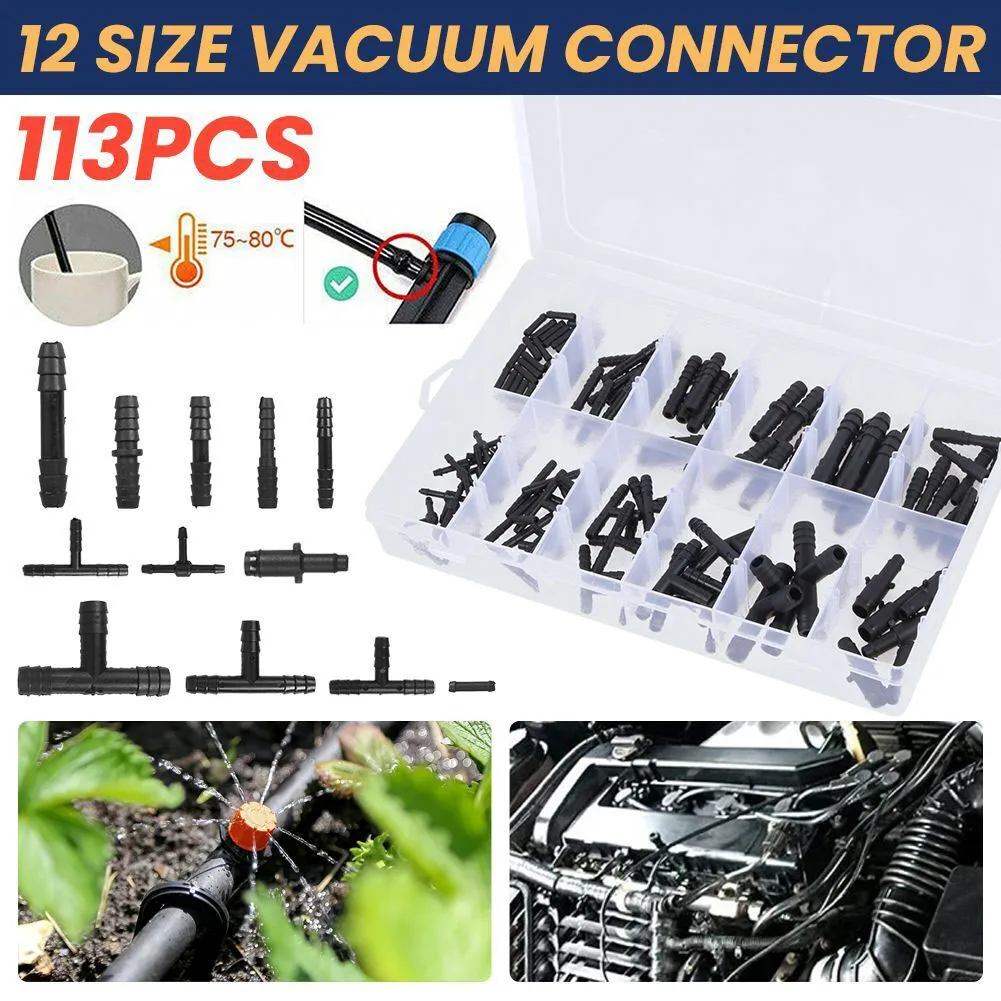 113 Pcs Car Hose Connector Assortment Reducer Set Straight T Piece Connector Garden Water Connectors Garden Supplies Tools Acces
113 Pcs Car Hose Connector Assortment Reducer Set Straight T Piece Connector Garden Water Connectors Garden Supplies Tools Acces