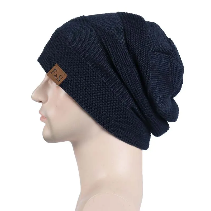 New Unisex Slouchy Winter Hats Add Fur Lined Men And Women Warm Beanie Cap Casual Label Decor Winter Knitted Hats New Unisex Slouchy Winter Hats Add Fur Lined Men And Women Warm Beanie Cap Casual Label Decor Winter Knitted Hats