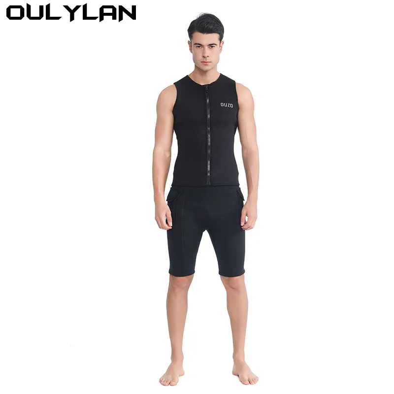 

Oulylan Neoprene Ultra Elastic Diving Vest Diving Suit Snorkeling Warm Beach Surf WetSuit Women Men 3MM Short Diving Pants Sport