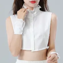 2020 Women Sweet Layer Agaric Ruffles Stand False Fake Collar Button Down Half-Shirt
2020 Women Sweet Layer Agaric Ruffles Stand False Fake Collar Button Down Half-Shirt