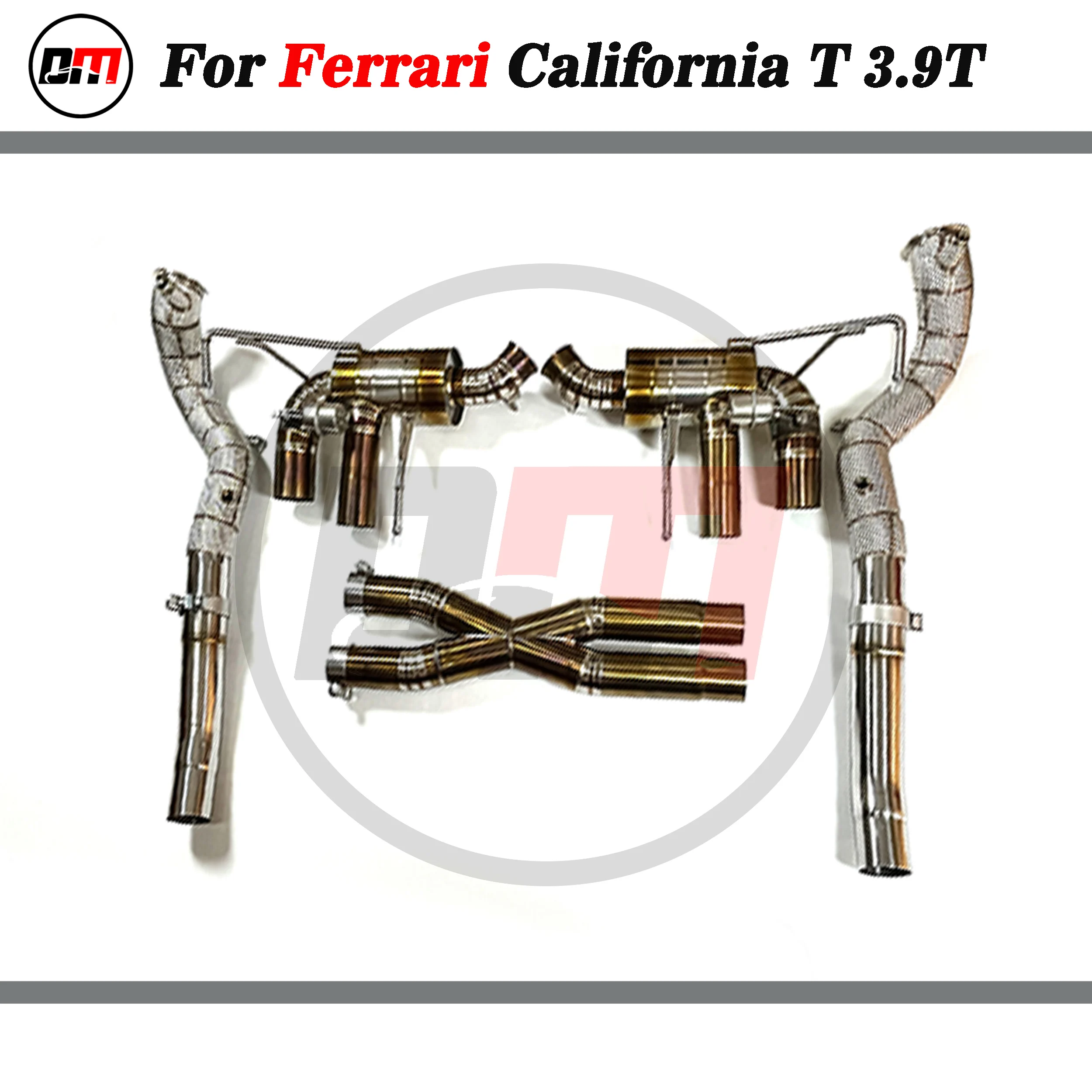 DM exhaust titanium alloy catback exhaust system for ferrari california T 3.9t with valve muffler exhaust pipe performance
DM exhaust titanium alloy catback exhaust system for ferrari california T 3.9t with valve muffler exhaust pipe performance