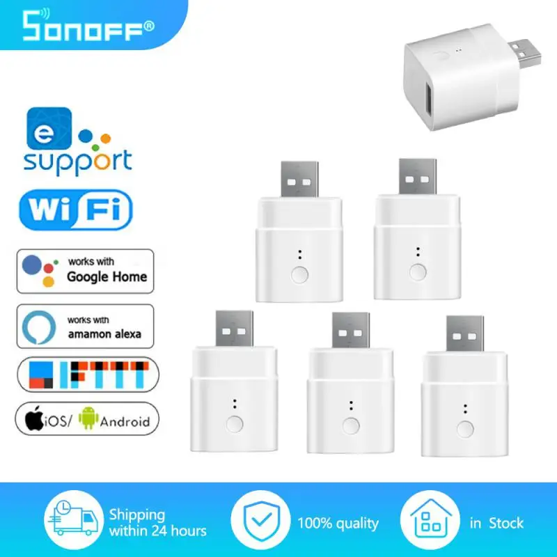 SONOFF Micro Wireless Wifi Mini Smart USB Adaptor Power Adaptor Switch Works With eWeLink APP Alexa Google Home For Smart Home
SONOFF Micro Wireless Wifi Mini Smart USB Adaptor Power Adaptor Switch Works With eWeLink APP Alexa Google Home For Smart Home
