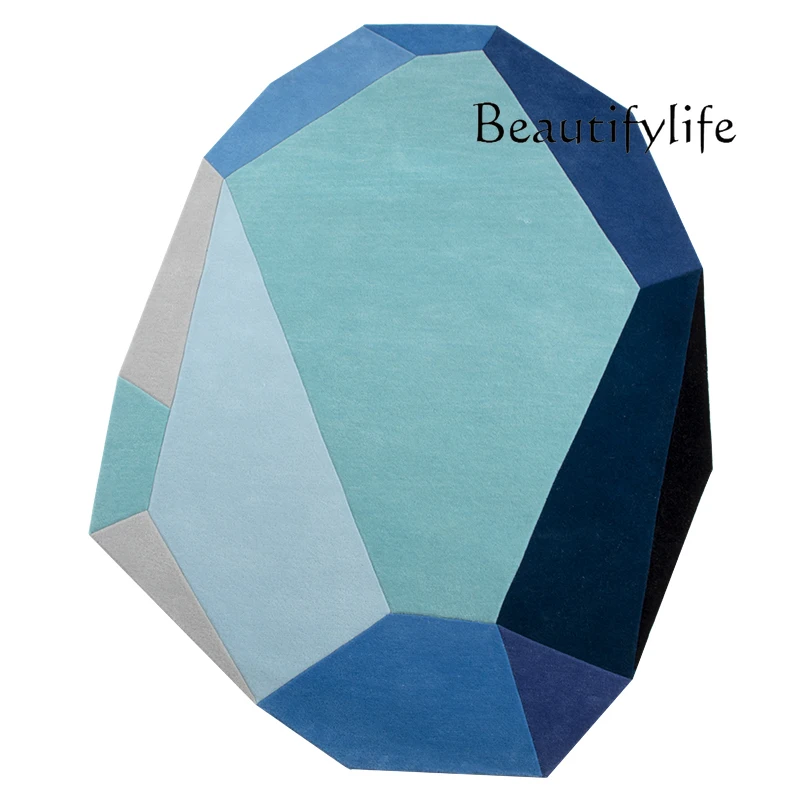 Blue Irregular Geometric Carpet Nordic Creative Room Living Room Simple Vintage Floor Mat
Blue Irregular Geometric Carpet Nordic Creative Room Living Room Simple Vintage Floor Mat