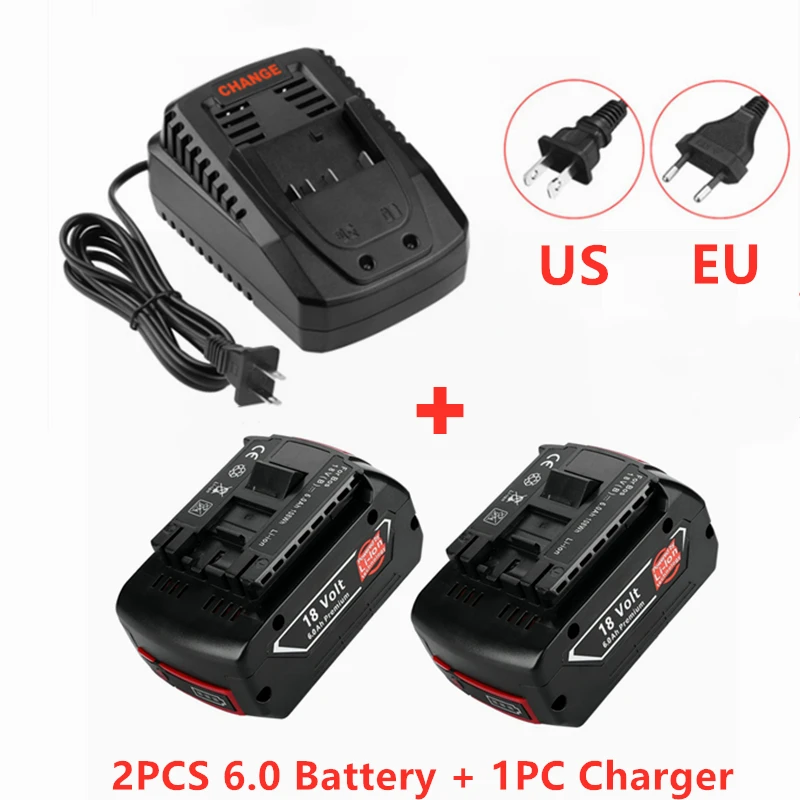 18V 6000mAh Rechargeable lithium ion Battery For Bosch 18v 6.0Ah Backup Battery Portable Replacement BAT609, BAT609G, BAT611
18V 6000mAh Rechargeable lithium ion Battery For Bosch 18v 6.0Ah Backup Battery Portable Replacement BAT609, BAT609G, BAT611