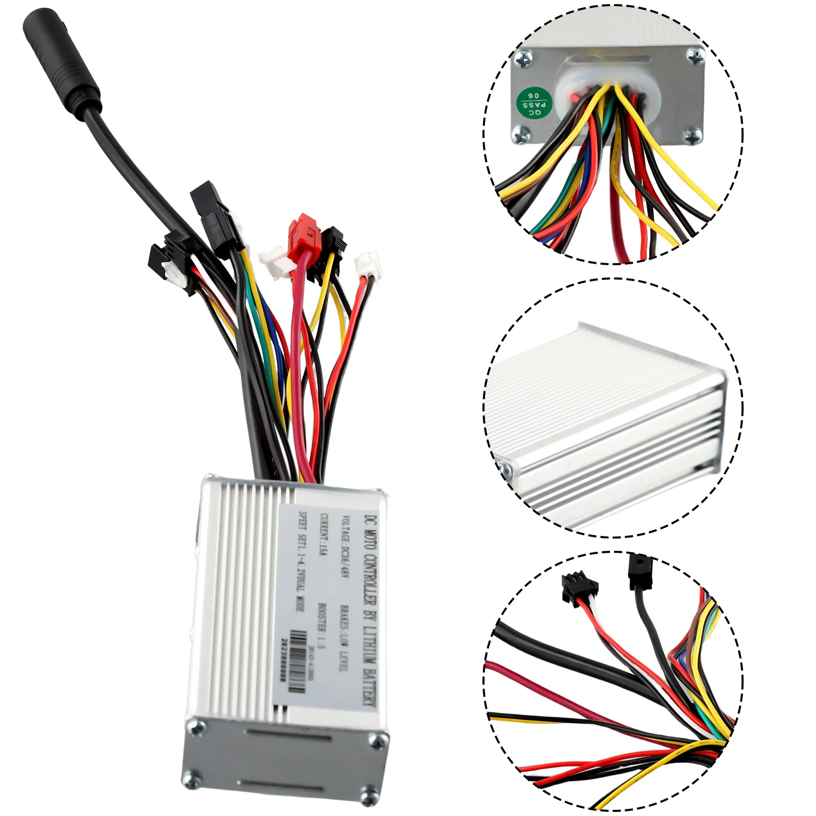 36V48V 6-FET 15A 250W Ebike Controller Brushless Sine Wave Controller For Electric Scooter Motor Controller Electric Bike Parts
36V48V 6-FET 15A 250W Ebike Controller Brushless Sine Wave Controller For Electric Scooter Motor Controller Electric Bike Parts