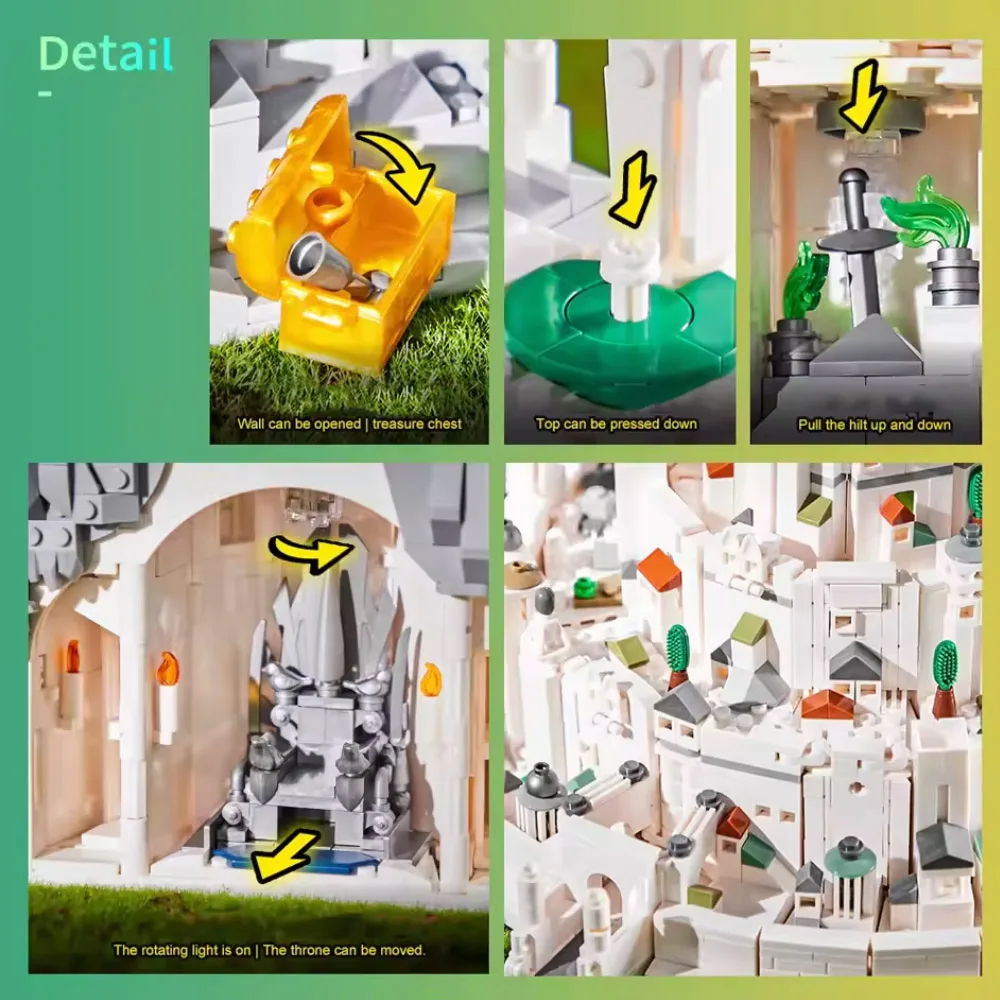 IN STOCK R-ing MOC Idea Minas Tirith Construction Building Blocks Bricks Model Assembling DIY Toys for Boys Christmas Gift Set IN STOCK R-ing MOC Idea Minas Tirith Construction Building Blocks Bricks Model Assembling DIY Toys for Boys Christmas Gift Set