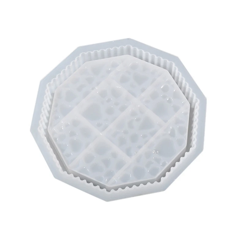 N58F Trinket Dish Silicone Mould Round Jewellery Tray Diamond Bottom Epoxy Casting Mold for Earrings Rings Container Craft
N58F Trinket Dish Silicone Mould Round Jewellery Tray Diamond Bottom Epoxy Casting Mold for Earrings Rings Container Craft