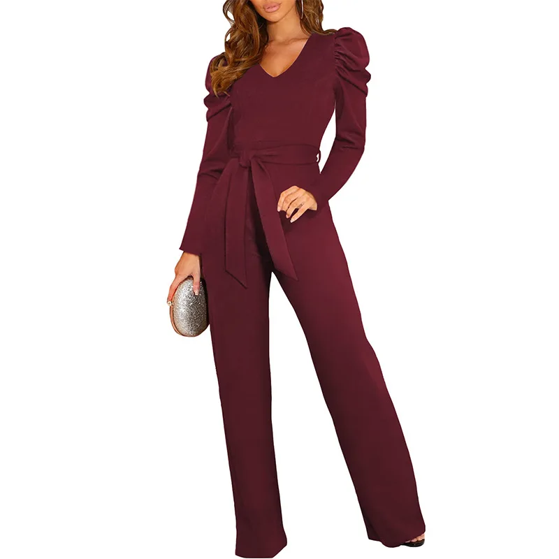 CYDNEE Office Lady Lace-up Jumpsuit Long Sleeve Slim Fitting Solid Bodycon V Neck Custom Fit One Piece Overalls Jumpsuit Women's
CYDNEE Office Lady Lace-up Jumpsuit Long Sleeve Slim Fitting Solid Bodycon V Neck Custom Fit One Piece Overalls Jumpsuit Women's