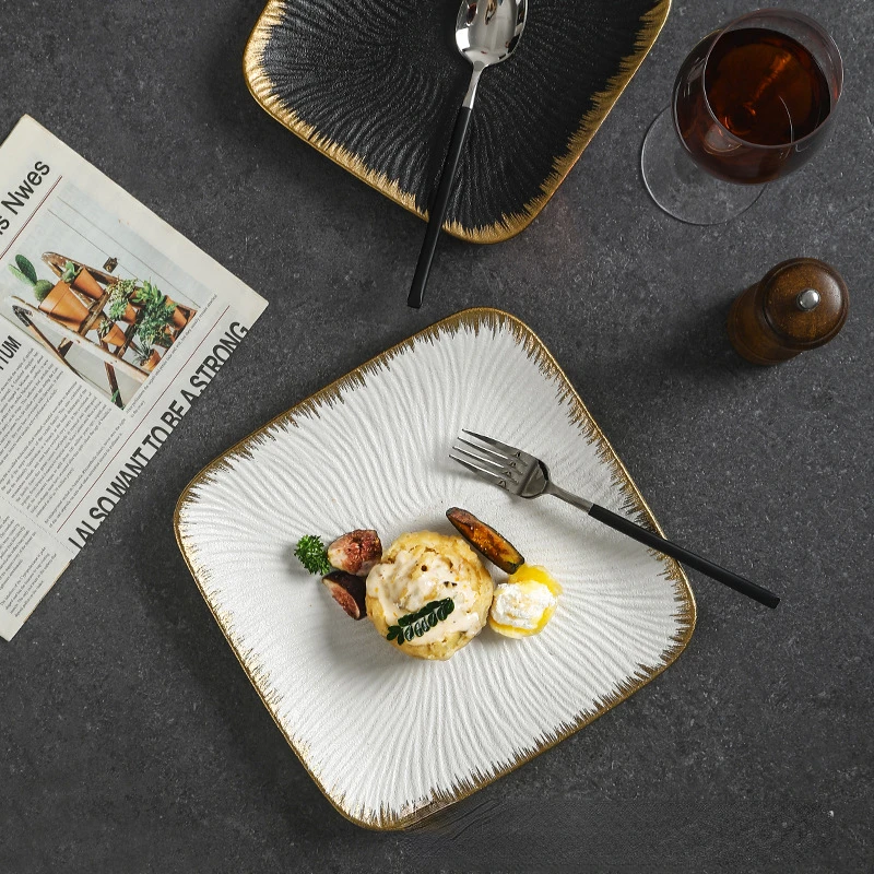 1pcs Western-style Plate Creative Hotel Plates Steak Plate Restaurant Creative Stone Pattern Advanced Dish
1pcs Western-style Plate Creative Hotel Plates Steak Plate Restaurant Creative Stone Pattern Advanced Dish