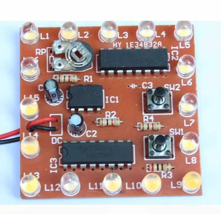 Новый NE555 + 74HC595 16 бит, 16-канальный фотоэлемент, фотоэлемент, модуль, набор «сделай сам», 1,5 мм плата «сделай сам», маленькая ночная лампа
Новый NE555 + 74HC595 16 бит, 16-канальный фотоэлемент, фотоэлемент, модуль, набор «сделай сам», 1,5 мм плата «сделай сам», маленькая ночная лампа