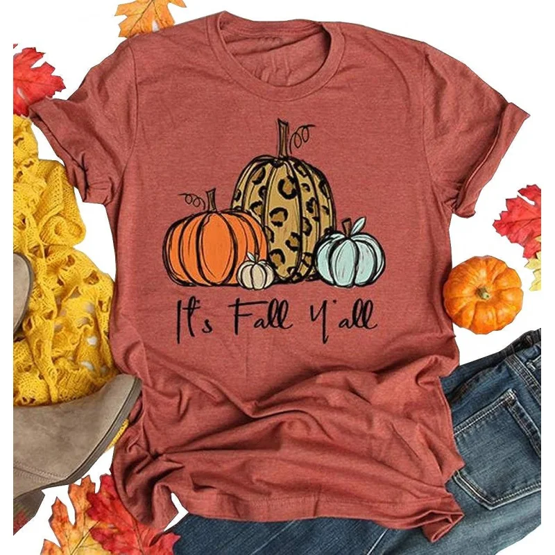 Shirts Women Halloween Leopard Pumpkin Short Sleeve T-Shirt Thanksgiving Casual Top Tees
Shirts Women Halloween Leopard Pumpkin Short Sleeve T-Shirt Thanksgiving Casual Top Tees