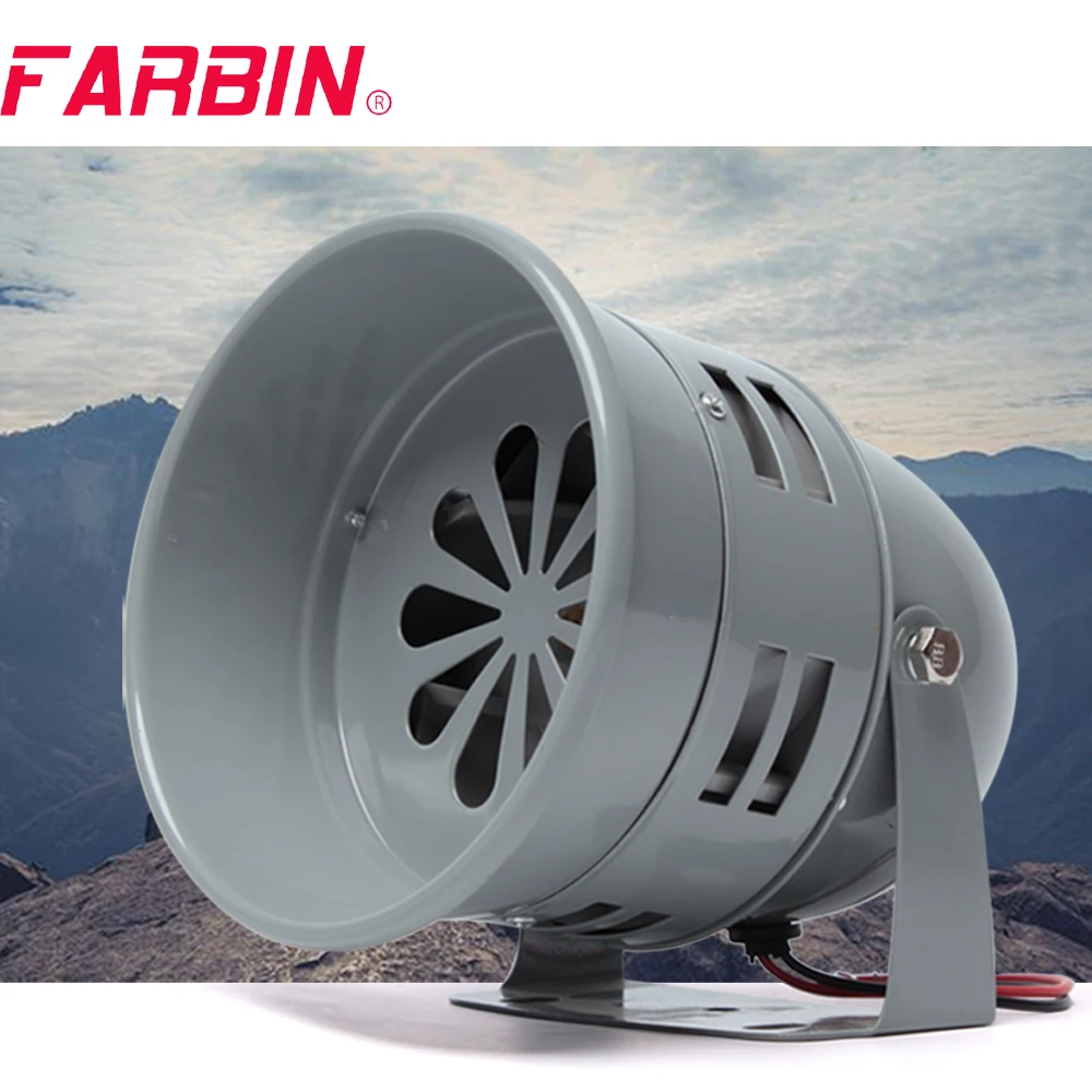 FARBIN Metal Motor Siren 110DB Automotive Super Loud Air Raid Siren Horn Industrial Alarm Sound Electrical Guard Remind Horn
FARBIN Metal Motor Siren 110DB Automotive Super Loud Air Raid Siren Horn Industrial Alarm Sound Electrical Guard Remind Horn