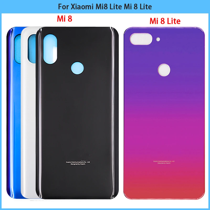 

10PCS For Xiaomi Mi 8 Mi 8 Lite Battery Back Cover Rear Door Cover For Xiaomi Mi8 Lite 3D Glass Panel Cover Housing Case Replace
