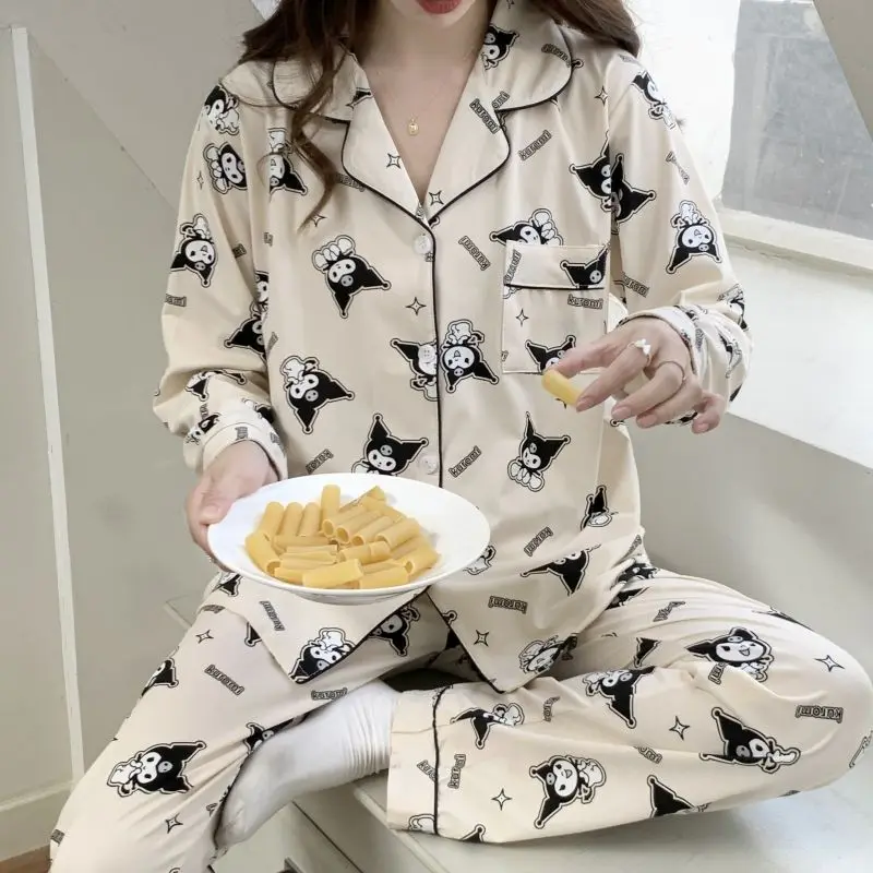 Kawaii Sanrio Kuromi Cinnamoroll Pajamas Female Autumn Cute Cartoon Anime My Melody Home Clothes Long Sleeved Warm Gift for Kids
Kawaii Sanrio Kuromi Cinnamoroll Pajamas Female Autumn Cute Cartoon Anime My Melody Home Clothes Long Sleeved Warm Gift for Kids