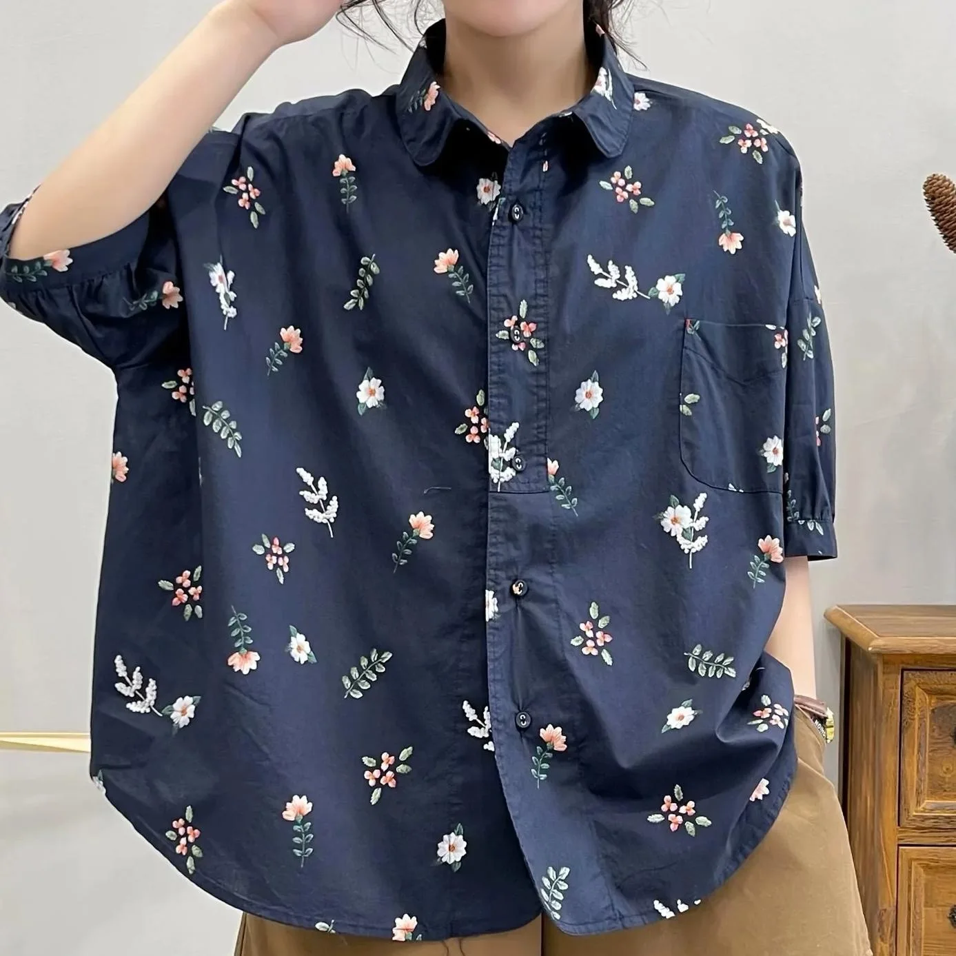 Linen and cotton shirts oversized MORI GIRL100% COTTON embroidery tops plus size women's blouses Japanese style women clothes
Linen and cotton shirts oversized MORI GIRL100% COTTON embroidery tops plus size women's blouses Japanese style women clothes