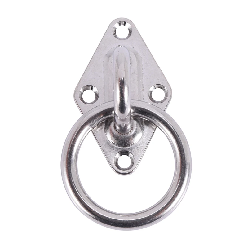 

5Pcs 80Mmx50mm Mounting Hook For Wall Or Ceiling With Round Ring Stainless Steel - Bracket / Attachment