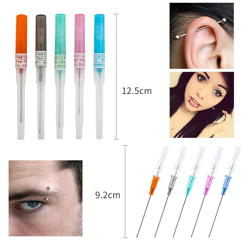 50pcs I.V. Catheter Disposable Professional Cannula Piercing Sterile Needles Nipple Nose Lip Ear Tragus 14G 16G 18G Gauge Tools
50pcs I.V. Catheter Disposable Professional Cannula Piercing Sterile Needles Nipple Nose Lip Ear Tragus 14G 16G 18G Gauge Tools