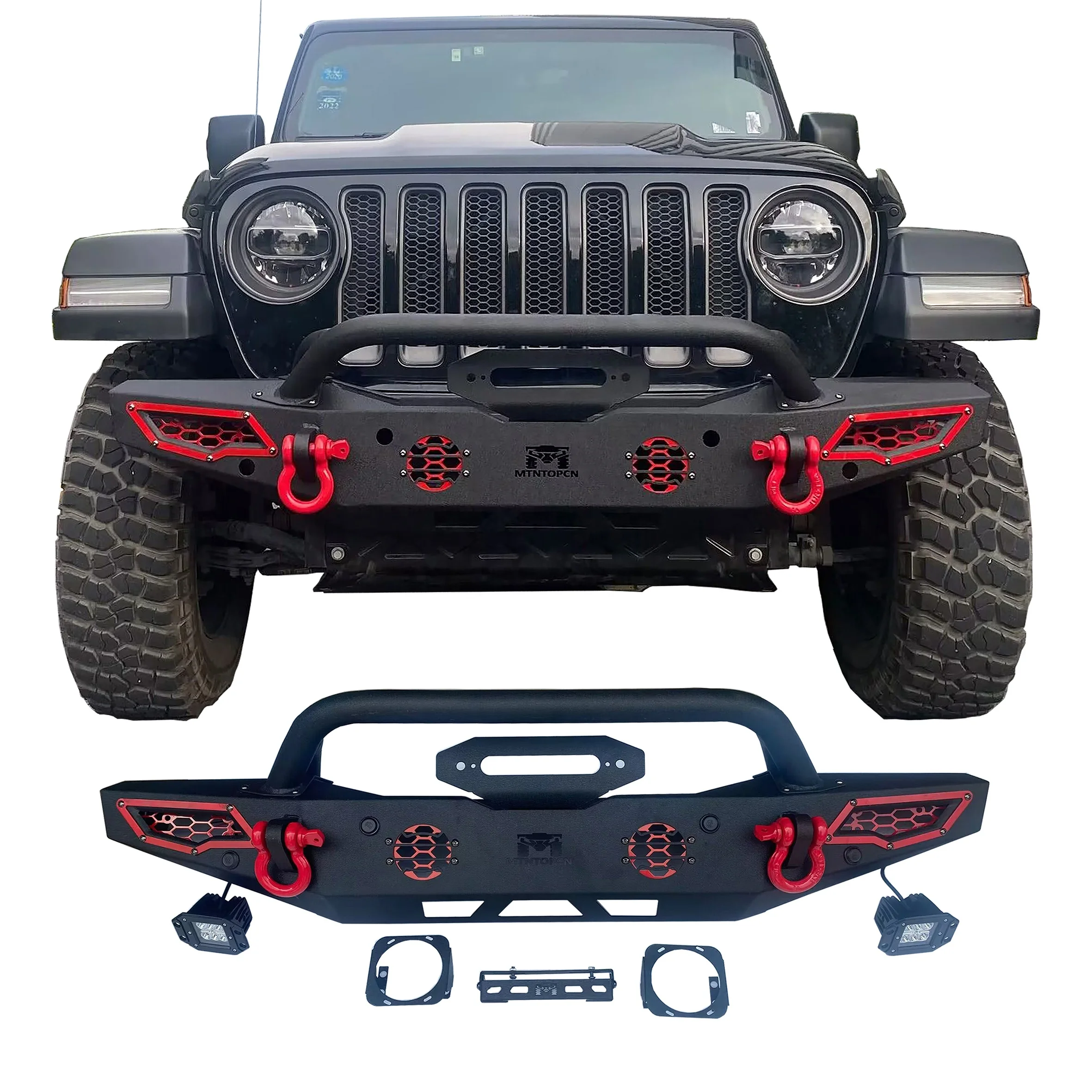 MTNTOPCN AQMR Steel Front Rock Crawler Bumper Patent pending for Jeep Wrangler & Gladiator - Ultimate Protection & St
MTNTOPCN AQMR Steel Front Rock Crawler Bumper Patent pending for Jeep Wrangler & Gladiator - Ultimate Protection & St