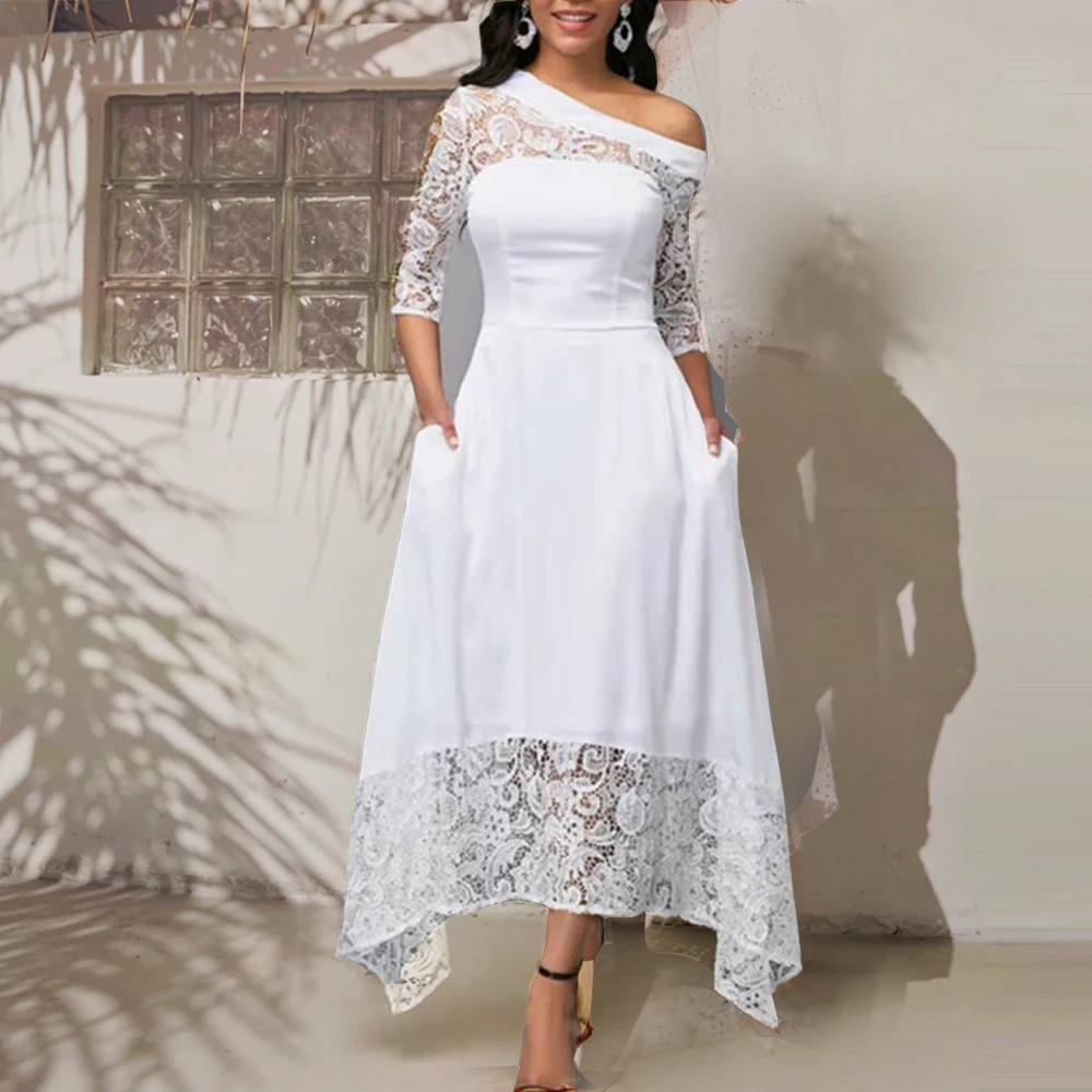 OTEN Hollow Out Cold Shoulder Irregular Dress Sexy Women Long Bridesmaid Sheer Lace Crochet White Maxi Dresses Vestidos De Dama
OTEN Hollow Out Cold Shoulder Irregular Dress Sexy Women Long Bridesmaid Sheer Lace Crochet White Maxi Dresses Vestidos De Dama