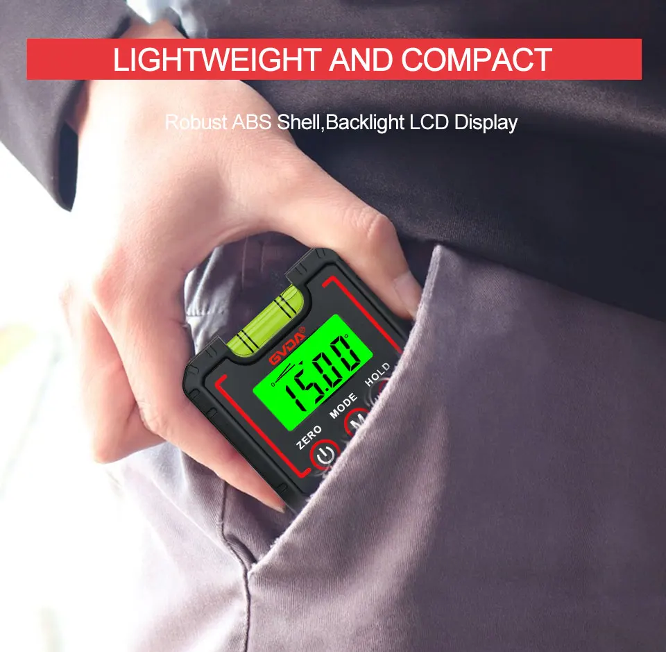 Gvda זווית דיגיטלית מד מגנטי protractor inclometer רמת זווית זווית finder עם תאורה אחורית lcd Gvda זווית דיגיטלית מד מגנטי protractor inclometer רמת זווית זווית finder עם תאורה אחורית lcd