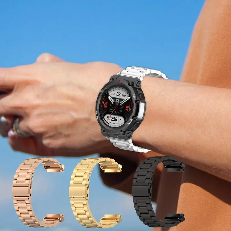 Stainless Steel Watch Strap For For T-Rex 2 Metal Snap Elastic Watch Bracelet Smart Watch Wristband Accessories
Stainless Steel Watch Strap For For T-Rex 2 Metal Snap Elastic Watch Bracelet Smart Watch Wristband Accessories