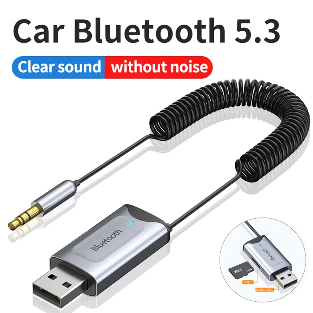 Car Bluetooth 5.3 Adapter Stereo Wireless USB Dongle to 3.5mm Jack AUX Audio Music Adapter Mic Handsfree Call & TF Card Slot
Car Bluetooth 5.3 Adapter Stereo Wireless USB Dongle to 3.5mm Jack AUX Audio Music Adapter Mic Handsfree Call & TF Card Slot