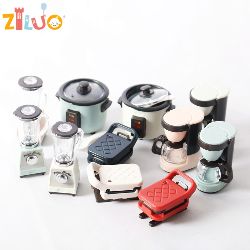 

1:12 Dollhouse Miniature Items Coffeemaker Kitchen Bread Machine Juicer Coffee Machine Drink Kitchen Model Pretend Play Toy 1PC