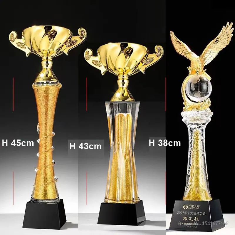 

Big Creative Metal Crystal Trophy, Customized Lettering, High Grade, Commemorative Award, Staff, Competition, 1Pc