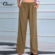 Lady Simple Lightweight Palazzo Celmia Women's Wide Leg Pants 2022 Summer Elastic Waist Trousers Casual Baggy Pockets Pantalon
Lady Simple Lightweight Palazzo Celmia Women's Wide Leg Pants 2022 Summer Elastic Waist Trousers Casual Baggy Pockets Pantalon