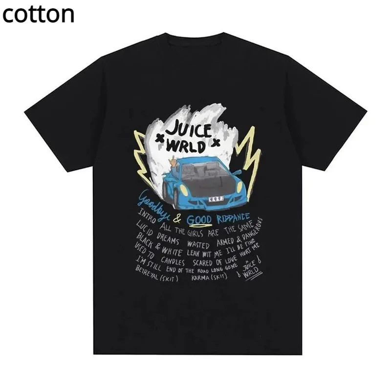 

Rapper JUICE WRLD Graphic Cotton T Shirt Men Women Hip Hop Tee Fashion Short Sleeve Tshirt Summer Oversized T-shirts Tops