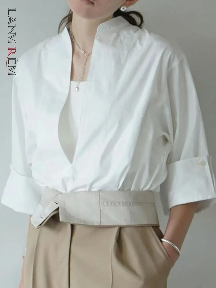 LANMREM White Versatile Women's Blouse V Neck Loose Solid Color Fashion Tops Casual Female 2024 Spring New Clothing 2AA4773
LANMREM White Versatile Women's Blouse V Neck Loose Solid Color Fashion Tops Casual Female 2024 Spring New Clothing 2AA4773