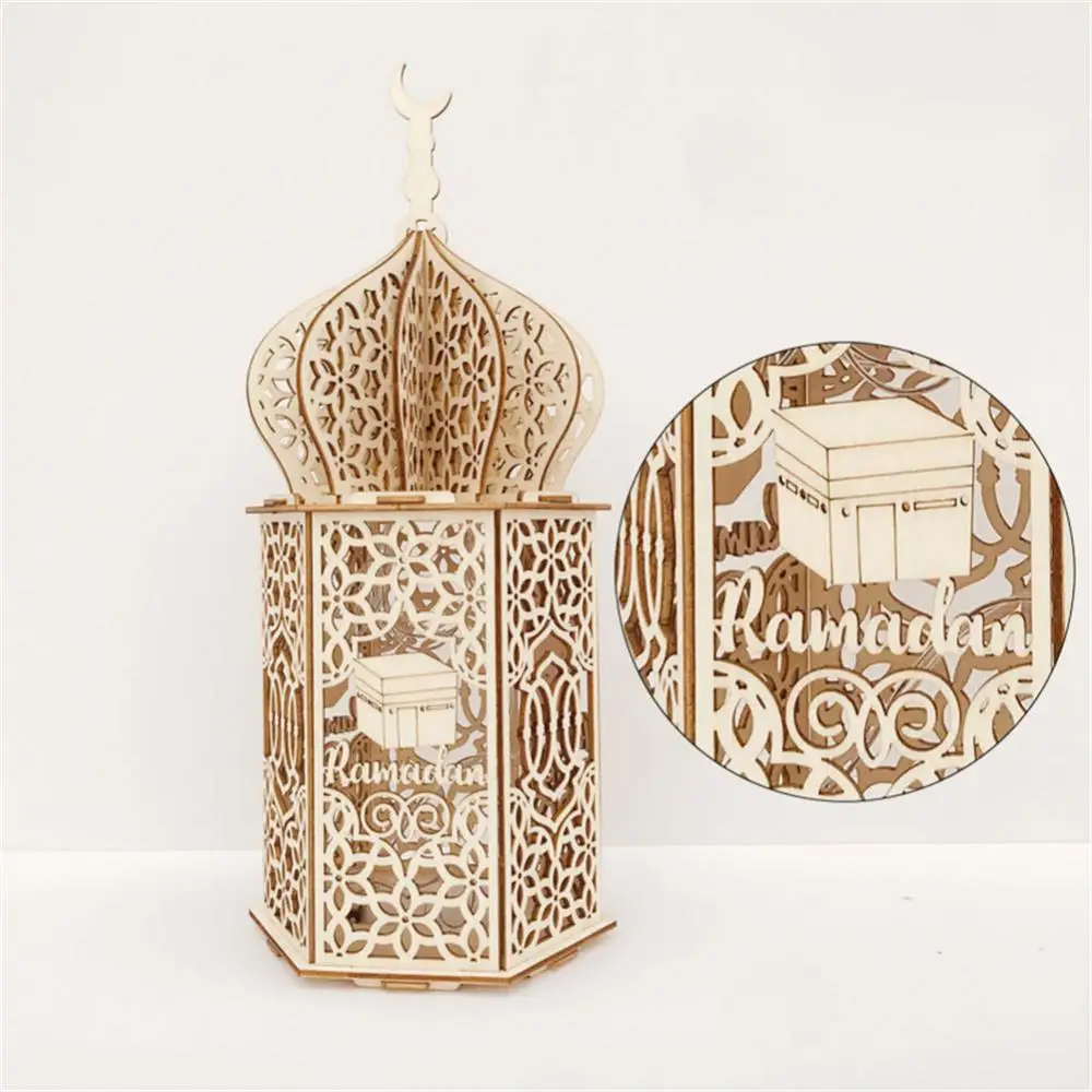 

Moon Star Wooden Ornaments LED Light Ramadan EID Mubarak Decoration For Home Islam Muslim Decor AL Adha Ramadan Kareem Gift