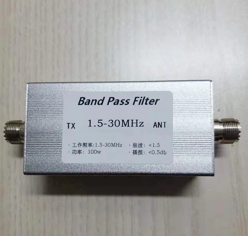 

BPF-1.5-30 short wave band pass filter 1.5-30MHz BPF Band pass filter Improve anti-interference ability 100w sensor