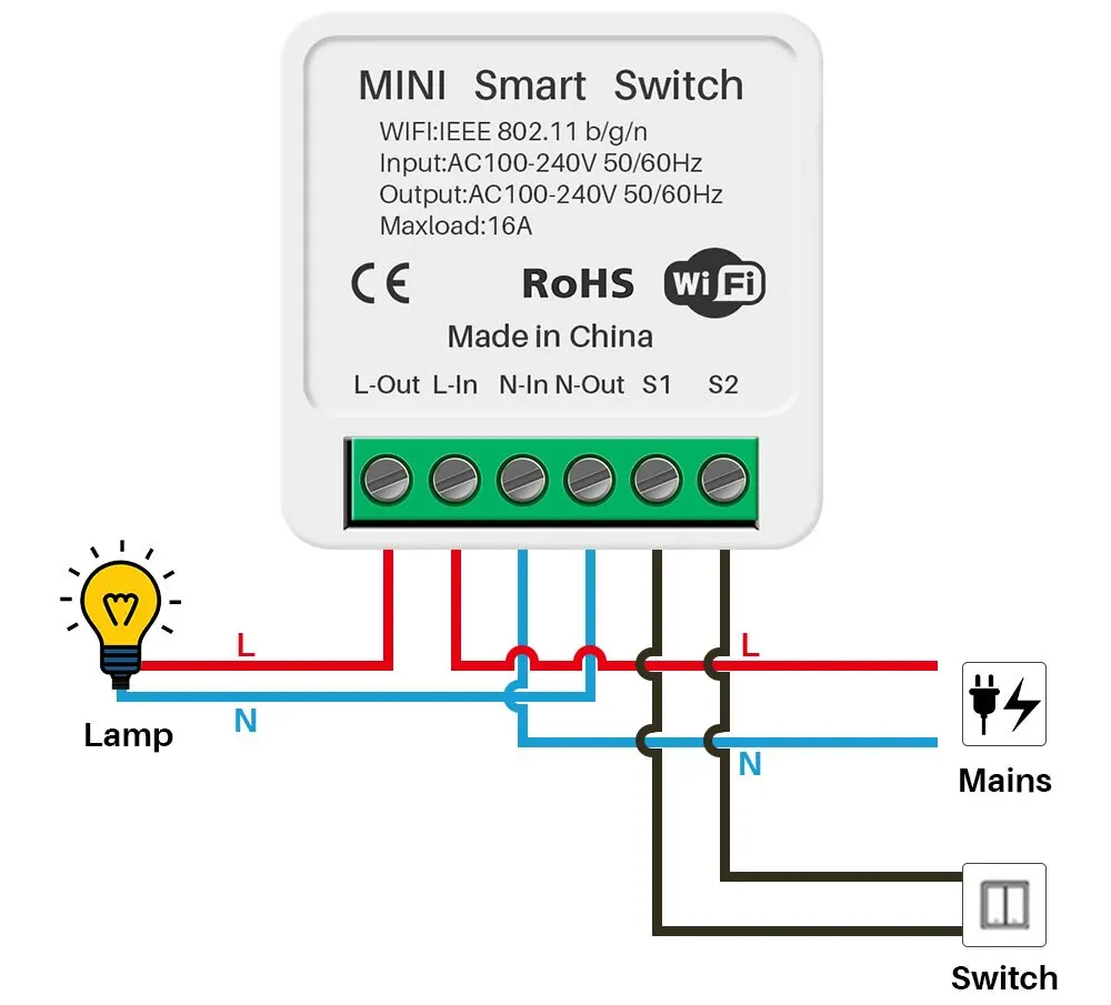 16A Wifi Switch Mini Smart 2-Way DIY Switches Circuit Breaker Timer Module Support Alexa Google Home Alice SmartThings 5 Mallzona Sa404901dc609449d80b8a8a3504d6c9cM 16A Wifi Switch Mini Smart 2-Way DIY Switches Circuit Breaker Timer Module Support Alexa Google Home Alice SmartThings Mallzona