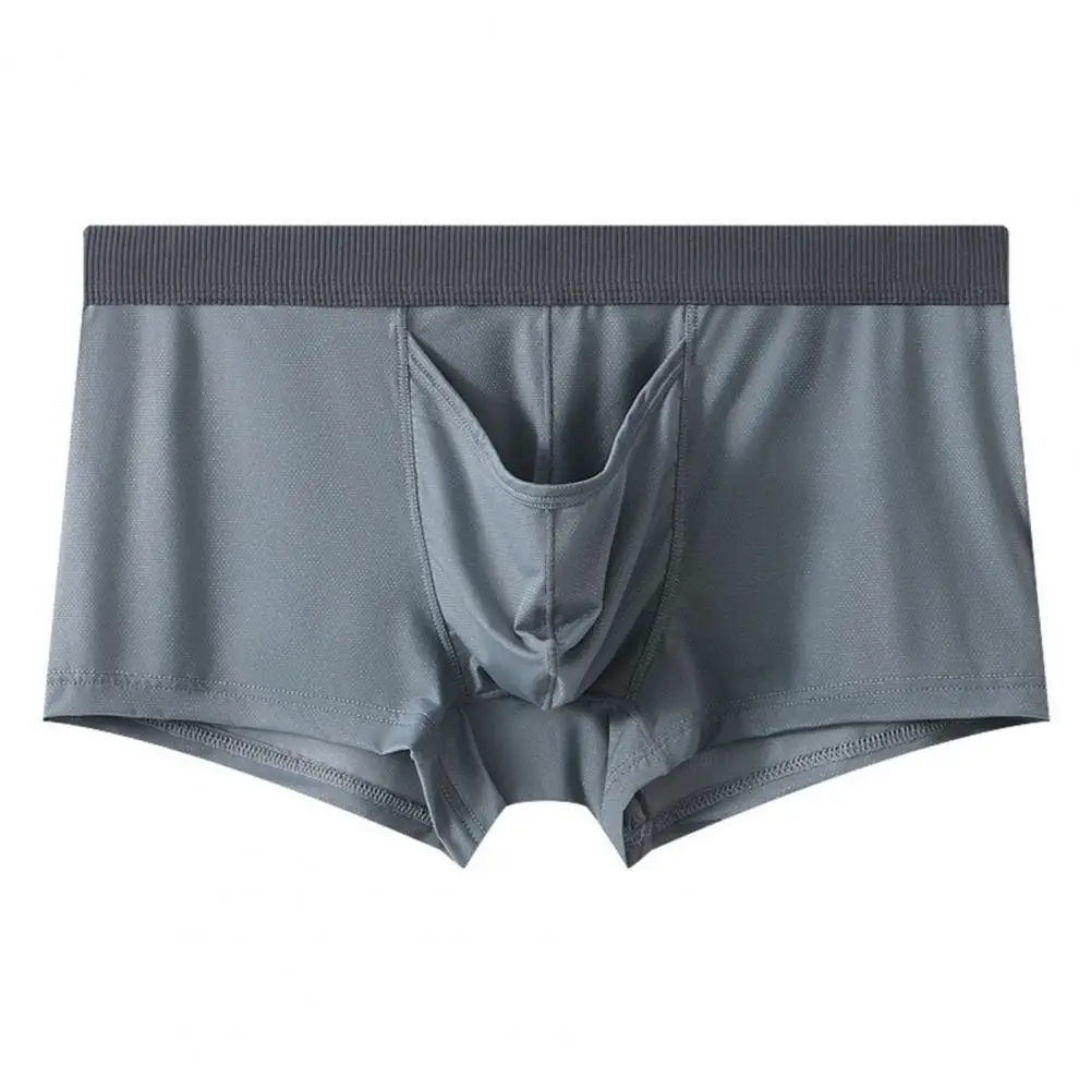 

Men Cotton Underpants Elephant Nose U Convex Thin Mid Waist Soft Quick Dry High Elasticity Men Boxers Underwear Male Panties