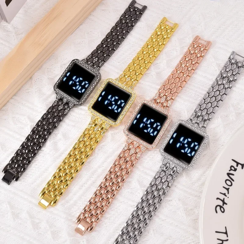 Women Watch Top Luxury Rhinestone Rose Gold Wrist Watch for Women Fashion Steel Ladies Wristwatches Electronic Clock
Women Watch Top Luxury Rhinestone Rose Gold Wrist Watch for Women Fashion Steel Ladies Wristwatches Electronic Clock
