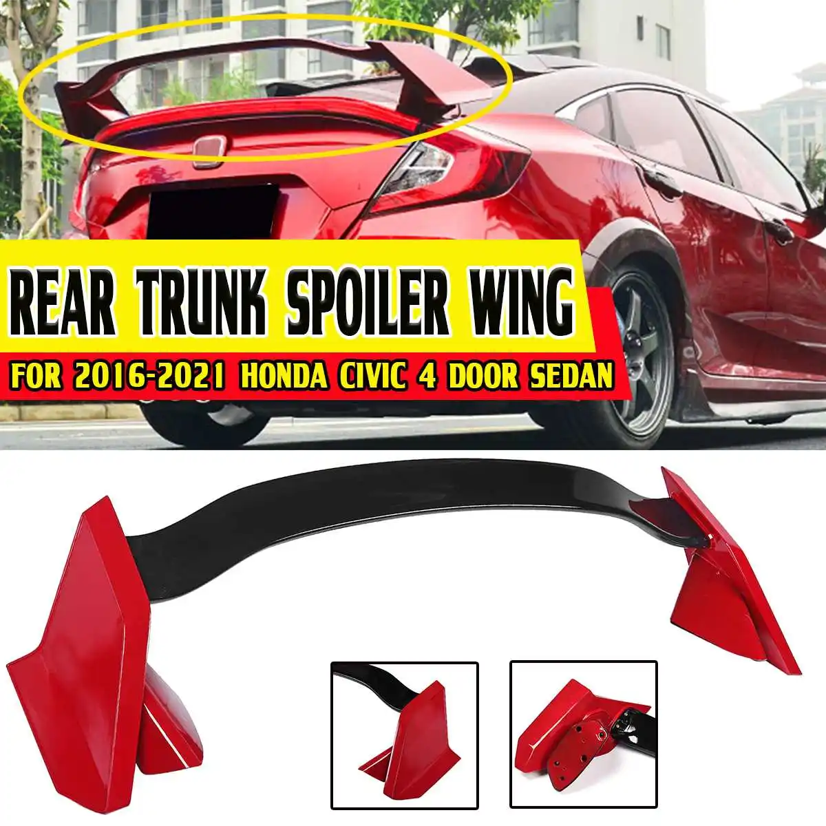 New Car Rear Trunk Spoiler Lip Boot Wing For Honda For Civic 4 Door Sedan 2016-2021 Type R Style Rear Trunk Wing Spoiler Lip
New Car Rear Trunk Spoiler Lip Boot Wing For Honda For Civic 4 Door Sedan 2016-2021 Type R Style Rear Trunk Wing Spoiler Lip