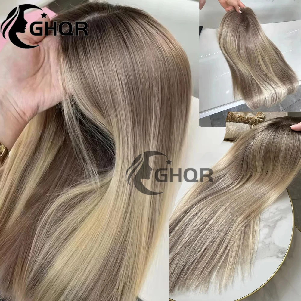 

Ash Brown Highlight Human Hair wigs 360 Lace Frontal Wig 613 Colored Blonde 13x6 13x4 Lace Front Wig Body Wave Glueless Brazilia