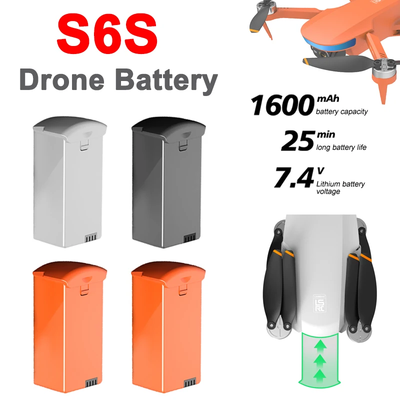 LSRC Original S6S Drone Battery 7.4V 1600mAh For S6S MINI Camera Drone Battery Lipo Battery Accessories Parts
LSRC Original S6S Drone Battery 7.4V 1600mAh For S6S MINI Camera Drone Battery Lipo Battery Accessories Parts