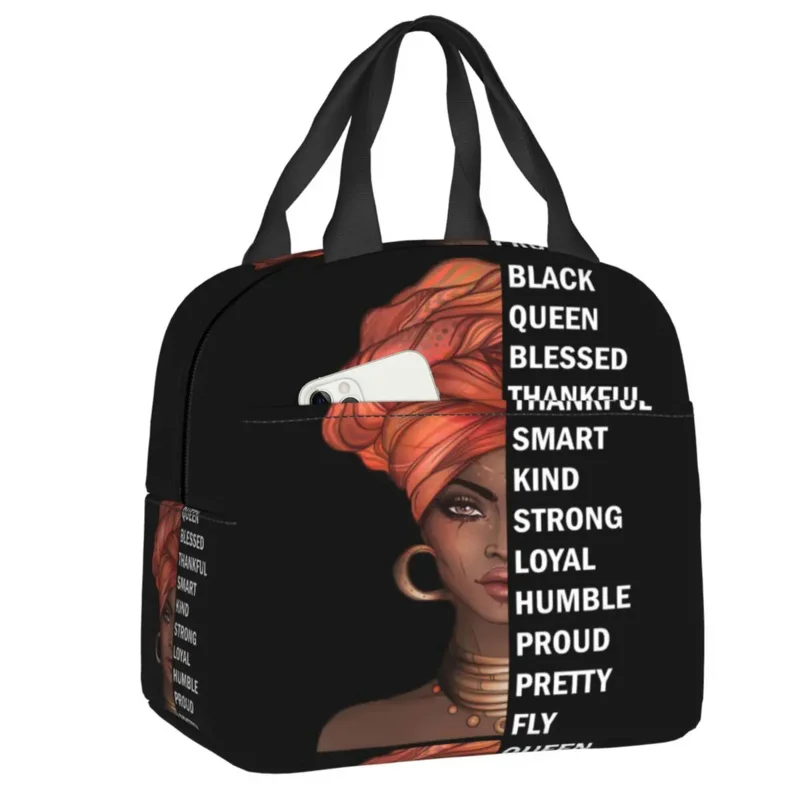 African Women American Black Queen Insulated Reusable Cooler Thermal Lunch Box For School Picnic Food Container Bags
African Women American Black Queen Insulated Reusable Cooler Thermal Lunch Box For School Picnic Food Container Bags
