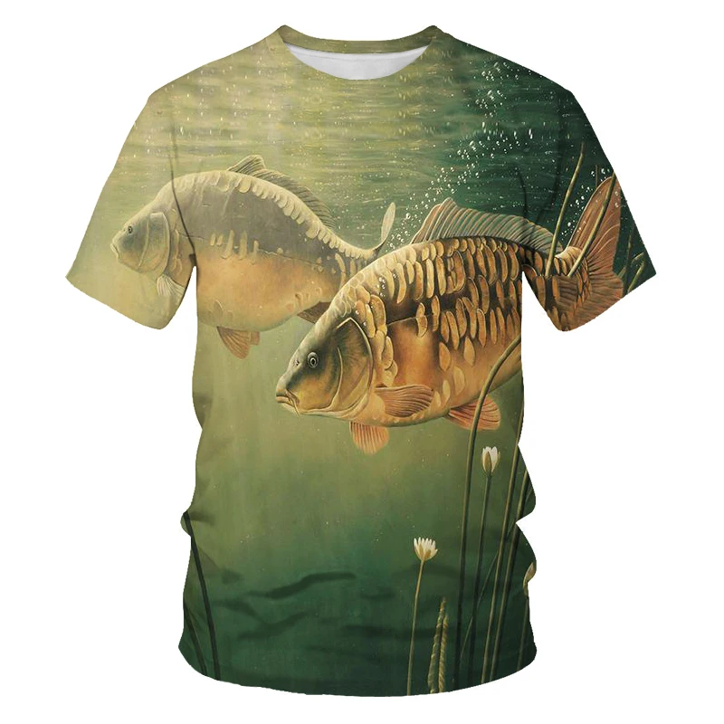 

Beautiful Carp Fishing 3D All Over Print men t shirt Harajuku Fashion Short sleeve shirt summer streetwear Unisex tshirt xxs-5XL