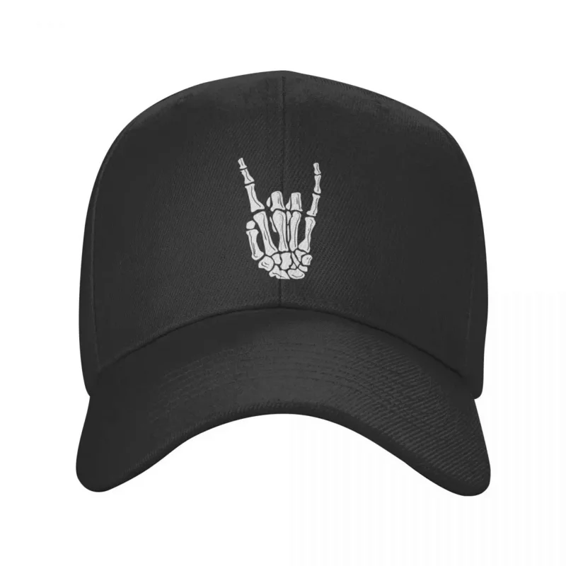 

Punk Unisex Heavy Metal Skeleton Rock Hand Baseball Cap Adult Adjustable Dad Hat Women Men Outdoor Snapback Hats